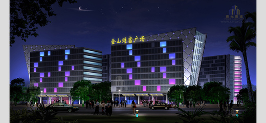 廈門(mén)金山財(cái)富廣場(chǎng)-建筑景觀照明設(shè)計(jì)-照明工程_照明設(shè)計(jì)_景觀照明_道路照明_城市照明-光環(huán)境設(shè)計(jì)引領(lǐng)者-深圳壹光壹城